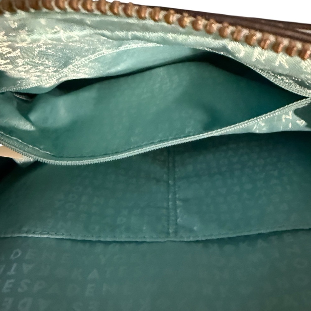 Authentic Kate Spade Newbury Lane Loden Leather Larger Satchel Bag. - Picture 6 of 14